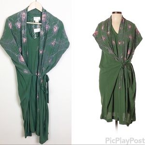 Anthropologie kimono wrap dress